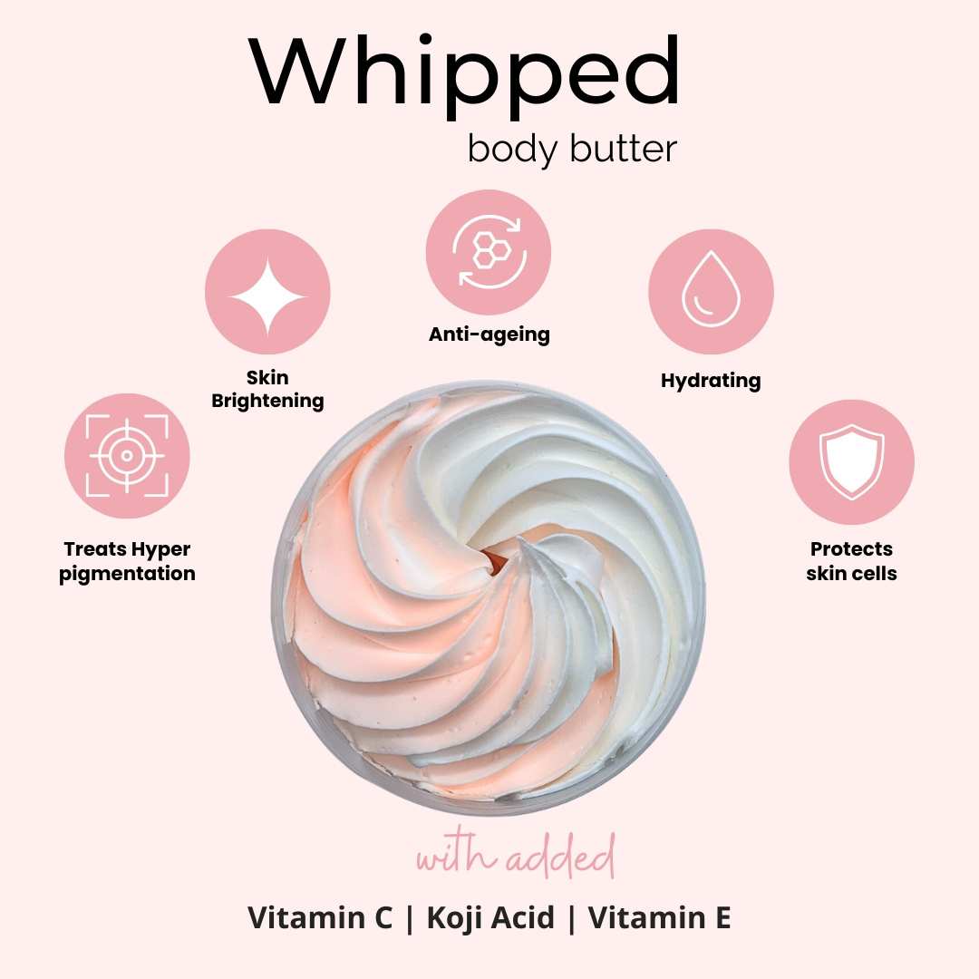GIRLBOSS WHIPPED BODY BUTTER with added VITAMIN C & KOJIC ACID